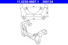 Halter Bremssattel Vorderachse für AUDI SEAT A4 B6 Avant Cabriolet B7 A6