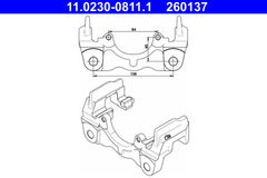 Halter Bremssattel Hinterachse für VW TOUAREG CALIFORNIA T5 Camper MULTIVAN