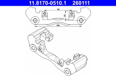 Halter Bremssattel Vorderachse für MERCEDES-BENZ VW SPRINTER 2-t Kasten