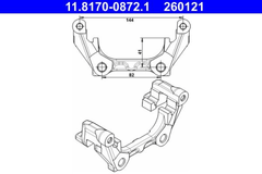 Halter Bremssattel Hinterachse für RENAULT ESPACE IV LAGUNA II Grandtour III