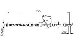 Bremsschlauch Vorderachse links für CITROËN PEUGEOT C5 III Break C6 407 Coupe