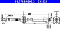 Bremsschlauch Hinterachse für FORD FOCUS III Stufenheck Kasten/Schrägheck