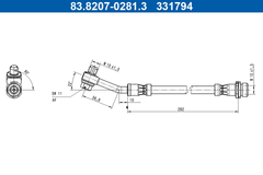 Bremsschlauch Hinterachse für FORD USA MUSTANG MACH-E