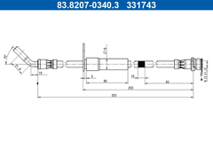 Bremsschlauch Hinterachse rechts für FORD PUMA