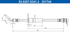 Bremsschlauch Hinterachse links für FORD PUMA