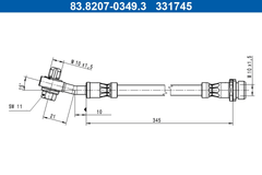 Bremsschlauch Hinterachse für FORD KUGA III