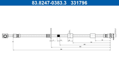 Bremsschlauch Vorderachse rechts für FORD PUMA TOURNEO COURIER V769