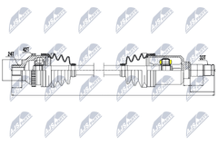 Antriebswelle Vorderachse rechts für SMART CABRIO CITY-COUPE CROSSBLADE FORTWO