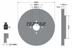 2x Bremsscheibe Vorderachse für MG MGF TF