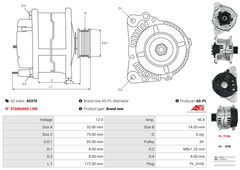 Lichtmaschine Generator für FORD MAZDA FIESTA IV KA COURIER