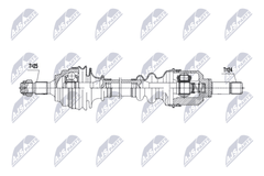 Antriebswelle Vorderachse links für CITROËN PEUGEOT C3 / ORIGIN III Van C4 II