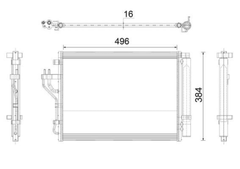 Kondensator Klimaanlage für HYUNDAI KIA ix35 Van CARENS IV SPORTAGE III