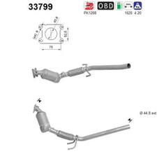 Katalysator für SEAT SKODA VW IBIZA IV SC ST V FABIA III Kombi