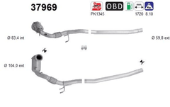 Katalysator für AUDI SEAT SKODA VW A3 Sportback Limousine Cabriolet ATECA LEON