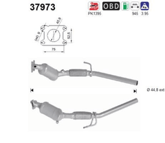 Katalysator für SEAT VW IBIZA V POLO VI