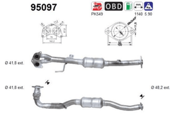 Katalysator hinten für TOYOTA AVENSIS Kombi Liftback