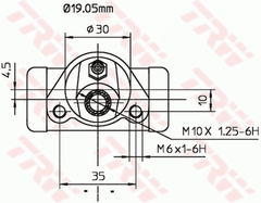 Radbremszylinder Hinterachse für FIAT LADA SEAT ZASTAVA FSO AUTOBIANCHI YUGO