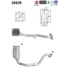 Katalysator für CITROËN PEUGEOT C4 I Coupe Stufenheck 307 Break SW CC