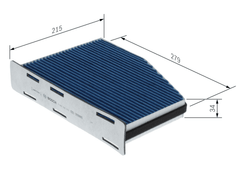 Filter Innenraumluft für AUDI SEAT SKODA VW A3 Sportback Cabriolet Q3 TT