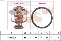 Thermostat Kühlmittel für FIAT MITSUBISHI FULLBACK Pick-up COLT IV V GALANT VII
