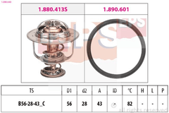 Thermostat Kühlmittel für MITSUBISHI L200 OUTLANDER I PAJERO III Canvas Top