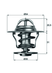 Thermostat Kühlmittel für AUDI OPEL SEAT VOLVO VW 80 B1 Stufenheck B2 B3 B4