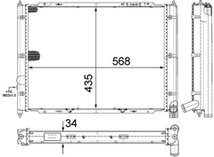 Kühler Motorkühlung für VW TRANSPORTER T3 Kasten Bus Pritsche/Fahrgestell