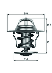 Thermostat Kühlmittel für AUDI SEAT VW BARKAS WARTBURG 80 B2 Stufenheck
