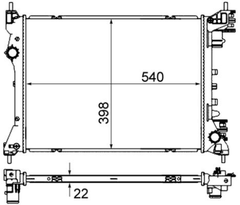Kühler Motorkühlung für ALFA ROMEO FIAT OPEL MITO DOBLO Pritsche/Fahrgestell