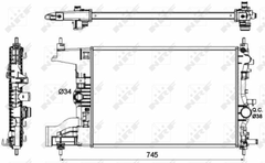 Kühler Motorkühlung für OPEL ASTRA J Caravan Stufenheck GTC CASCADA