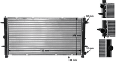 Kühler Motorkühlung für VW TRANSPORTER T4 Kasten Bus Pritsche/Fahrgestell