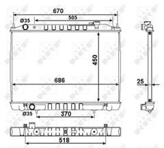 Kühler Motorkühlung für NISSAN NAVARA PICK UP