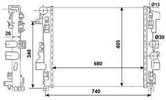 Kühler Motorkühlung für MERCEDES-BENZ VIANO VITO Bus / MIXTO Kasten