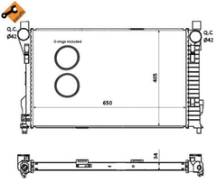 Kühler Motorkühlung für MERCEDES-BENZ C-KLASSE T-Model