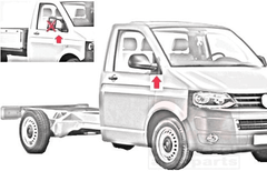 Außenspiegel rechts für VW CALIFORNIA T5 Camper T6 MULTIVAN TRANSPORTER Kasten