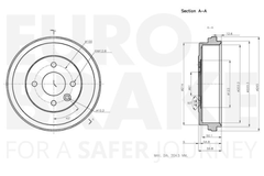Bremstrommel Hinterachse für NISSAN MICRA V