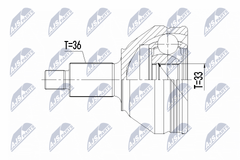 Gelenksatz Antriebswelle Vorderachse für AUDI SEAT SKODA VW A1 City Carver