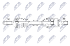 Antriebswelle Vorderachse links für RENAULT KOLEOS I