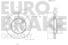Bremsscheibe Vorderachse für CITROËN PEUGEOT TOYOTA C1 II 107 108 AYGO