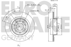 Bremsscheibe Hinterachse für FIAT OPEL SAAB CROMA Kasten/Kombi SIGNUM CC VECTRA