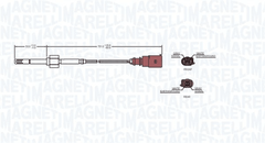 Sensor Abgastemperatur für VW CRAFTER 30-50 Kasten Pritsche/Fahrgestell 30-35