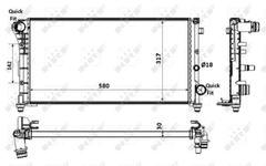 Kühler Motorkühlung für FIAT PANDA / CLASSIC Kasten/Schrägheck