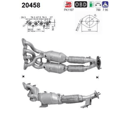Katalysator für FORD C-MAX II FOCUS III Stufenheck Turnier GRAND Van