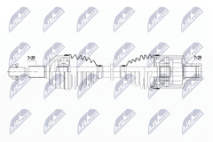 Antriebswelle Vorderachse rechts für JEEP COMMANDER GRAND CHEROKEE III