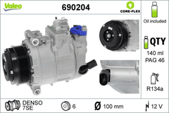 Kompressor Klimaanlage für VW CALIFORNIA T5 Camper CRAFTER 30-50 Kasten