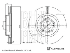 2x Bremsscheibe Vorderachse für BYD ATTO 3