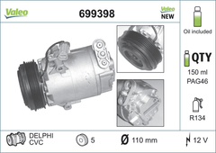 Kompressor Klimaanlage für OPEL ASTRA G Stufenheck Caravan CC CORSA C