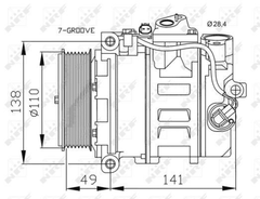 Kompressor Klimaanlage für MERCEDES-BENZ SPRINTER 3,5-t Kasten 3-t