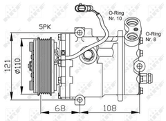 Kompressor Klimaanlage für OPEL AGILA ASTRA G Stufenheck Caravan CC CORSA B