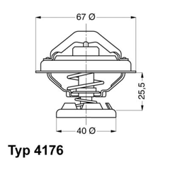 Thermostat Kühlmittel für MERCEDES-BENZ MULTICAR SSANGYONG DAEWOO PUCH 124